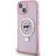 Karl Lagerfeld Karl Lagerfeld KLHMP15SHMRSCHP iPhone 15 6.1" różowy/pink hardcase Ring Stand Choupette Head MagSafe