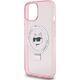 Karl Lagerfeld Karl Lagerfeld KLHMP15SHMRSCHP iPhone 15 6.1" różowy/pink hardcase Ring Stand Choupette Head MagSafe