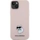 Karl Lagerfeld Karl Lagerfeld KLHCP15MSMHCNPP iPhone 15 Plus 6.7" różowy/pink Silicone Choupette Metal Pin
