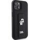 Karl Lagerfeld Karl Lagerfeld KLHCP15SGSAKCPK iPhone 15 6.1" czarny/black hardcase Gripstand Saffiano Karl&Choupette Pins