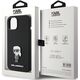 Karl Lagerfeld Karl Lagerfeld KLHCP15SSMHKNPK iPhone 15 6.1" czarny/black Silicone Ikonik Metal Pin