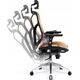Krzesło biurowe Diablo Chairs Fotel ergonomiczny Diablo V-Basic: czarno-pomarańczowy