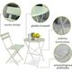 Fancy Garden Zestaw balkonowy Orion stół + 2 krzesła meble do ogrodu Zielony