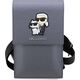 Karl Lagerfeld Torebka Karl Lagerfeld Saffiano Karl & Choupette Head (Klwbsakcpmg) Srebrne