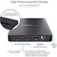 Kieszeń StarTech StarTech.com 4 Bay Thunderbolt 3 NVMe Enclosure, For M.2 NVMe SSD Drives, 1x DisplayPort Video/ 2x TB3 Downstream Ports, 40Gbps, 72W Power Supply, External Hard Drive Enclosure, SSD enclosure, M.2, M.2, 40 Gbit/s, USB connectivity, Black