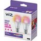 WiZ WiZ,Bulb,8,5W,2200-6500 (RGB),A60,E27,2 pcs lightsource