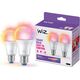 WiZ WiZ,Bulb,8,5W,2200-6500 (RGB),A60,E27,2 pcs lightsource