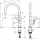 Bateria umywalkowa Hansgrohe Sink faucet Hansgrohe Talis M54, 72804800, stainless steel. steel