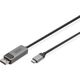 Kabel USB Digitus USB-C - DisplayPort 1 m Czarny (DB-300334-010-S)