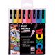 Posca Uni-Ball PC-3M, Multicolour, Pastel, Multicolour, 8 colours, Fine, 0.9 mm, 1.3 mm