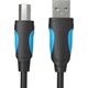 Kabel USB Vention USB-A - USB-B 3 m Czarny (VAS-A16-B300)