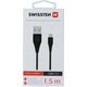 Kabel USB Swissten USB-A - USB-C 1.5 m Czarny (71504401)