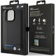 BMW BMW Leather Carbon Blue Line - Etui iPhone 15 Pro Max (czarny)