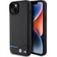 BMW BMW Leather Carbon Blue Line - Etui iPhone 15 Plus (czarny)