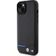 BMW BMW Leather Carbon Blue Line - Etui iPhone 15 Plus (czarny)