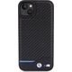 BMW BMW Leather Carbon Blue Line - Etui iPhone 15 Plus (czarny)