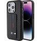BMW BMW Grip Stand Smooth & Carbon - Etui iPhone 15 Pro (czarny)