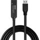 Kabel USB Lindy USB-A - USB-C 10 m Czarny (43376)