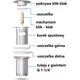 Invena KOREK CLICK-CLACK, MOSIEZNY, UNIWERSALNY, DUZY GRZYBEK CHROM
