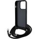 Karl Lagerfeld Karl Lagerfeld KLHCP15LSASKNPSK iPhone 15 Pro 6.1" hardcase czarny/black Crossbody Saffiano Monogram Metal Pin Karl & Choupette