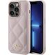 Guess Guess GUHCP15XPSQSQSP iPhone 15 Pro Max 6.7" różowy/pink hardcase Quilted Metal Logo