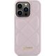 Guess Guess GUHCP15XPSQSQSP iPhone 15 Pro Max 6.7" różowy/pink hardcase Quilted Metal Logo