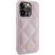 Guess Guess GUHCP15XPSQSQSP iPhone 15 Pro Max 6.7" różowy/pink hardcase Quilted Metal Logo