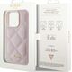 Guess Guess GUHCP15XPSQSQSP iPhone 15 Pro Max 6.7" różowy/pink hardcase Quilted Metal Logo