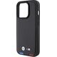 BMW BMW BMHCP15L22PTDK iPhone 15 Pro 6.1" czarny/black Leather Stamp Tricolor