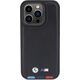 BMW BMW BMHCP15L22PTDK iPhone 15 Pro 6.1" czarny/black Leather Stamp Tricolor