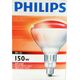 Philips Philips infrared lamp BR125 IR 150W E27 230-250V Red