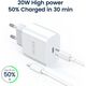 Ładowarka Jellico JELLICO ładowarka sieciowa AK180 PD 20W 1xUSB-C + kabel USB-C - Lightning Biały standard