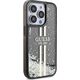 Guess Guess GUHCP15LLFCSEGK iPhone 15 Pro 6.1" czarny/black hardcase Liquid Glitter Gold Stripes