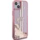 Guess Guess GUHCP15MLFCSEGP iPhone 15 Plus / 14 Plus 6.7" różowy/pink hardcase Liquid Glitter Gold Stripes