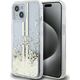 Guess Guess GUHCP15MLFCSEGT iPhone 15 Plus / 14 Plus 6.7" transparent hardcase Liquid Glitter Gold Stripes