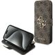 Guess Guess GUBKP15L4GMGBR iPhone 15 Pro 6.1" brązowy/book book 4G Metal Logo