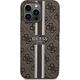 Guess Guess GUHMP15XP4RPSW iPhone 15 Pro Max 6.7" brązowy/brown hardcase 4G Printed Stripes MagSafe