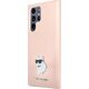 Karl Lagerfeld Etui Karl Lagerfeld KLHCS23LSMHCNPP Samsung Galaxy S23 Ultra Silicone Choupette Metal Pin różowy/pink