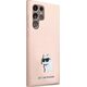 Karl Lagerfeld Etui Karl Lagerfeld KLHCS23LSMHCNPP Samsung Galaxy S23 Ultra Silicone Choupette Metal Pin różowy/pink
