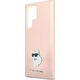 Karl Lagerfeld Etui Karl Lagerfeld KLHCS23LSMHCNPP Samsung Galaxy S23 Ultra Silicone Choupette Metal Pin różowy/pink