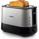 Toster Philips Philips | Toaster | HD2635/90 Viva Collection | Number of slots 2 | Housing material Metal/Plastic | Stainless Steel/Black