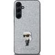 Karl Lagerfeld Etui Karl Lagerfeld KLHCSA35GCNPSG Samsung Galaxy A35 hardcase Fixed Glitter Choupette Logo Metal Pin srebrny/silver