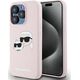 Karl Lagerfeld Karl Lagerfeld KLHMP15LSKCHPPLP iPhone 15 Pro 6.1" różowy/pink hardcase Silicone Karl & Choupette MagSafe