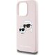 Karl Lagerfeld Karl Lagerfeld KLHMP15LSKCHPPLP iPhone 15 Pro 6.1" różowy/pink hardcase Silicone Karl & Choupette MagSafe