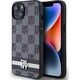 DKNY DKNY DKHCP14SPCPTSSK iPhone 14 / 15 / 13 6.1" czarny/black hardcase Leather Checkered Mono Pattern & Printed Stripes