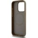 DKNY DKNY DKHMP14LPSHRPSW iPhone 14 Pro 6.1" brązowy/brown hardcase Leather Pattern Metal Logo MagSafe