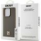 DKNY DKNY DKHMP14LPSHRPSW iPhone 14 Pro 6.1" brązowy/brown hardcase Leather Pattern Metal Logo MagSafe