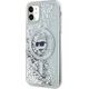 Karl Lagerfeld Karl Lagerfeld KLHMN61LGCHSGH iPhone 11 / Xr 6.1" hardcase transparent Liquid Glitter Choupette Head Magsafe