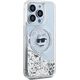 Karl Lagerfeld Karl Lagerfeld KLHMP14LLGCHSGH iPhone 14 Pro 6.1" hardcase transparent Liquid Glitter Choupette Head Magsafe