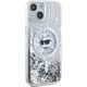 Karl Lagerfeld Karl Lagerfeld KLHMP15SLGCHSGH iPhone 15 / 14 / 13 6.1" hardcase transparent Liquid Glitter Choupette Head Magsafe
